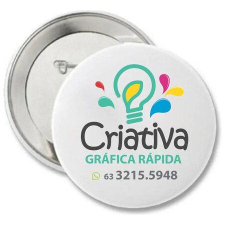 BOTTON AMERICANO personalizado, tamanho 3,5cm, redondo