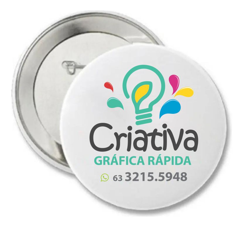 BOTTON AMERICANO personalizado, tamanho 3,5cm, redondo